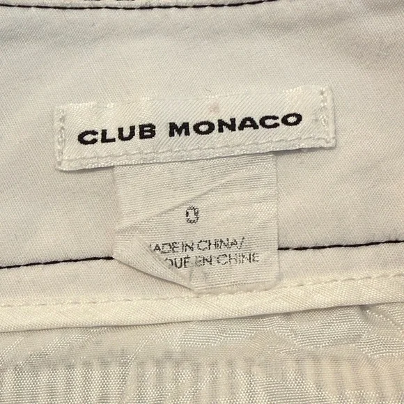 Club Monaco Black White Pinstripe Tailored Shorts Size 12 - Picture 11 of 11
